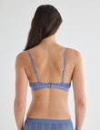 Honey Vegas Pointelle T-Shirt Bra, Steel, A-C product photo View 02 S