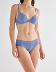Honey Vegas Pointelle Scallop Boyleg Brief, Steel product photo View 03 S