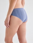 Honey Vegas Pointelle Scallop Boyleg Brief, Steel product photo View 02 S