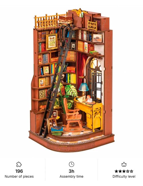 DIY Kits Rolife Book Nook Silent Corner Study, TGE02 product photo View 02 L