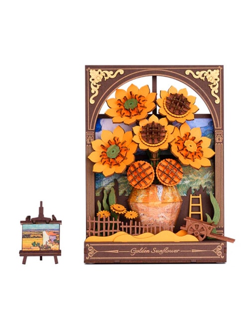 DIY Kits Rowood Wood Bloom Craft Golden Sunflower, TH002 product photo