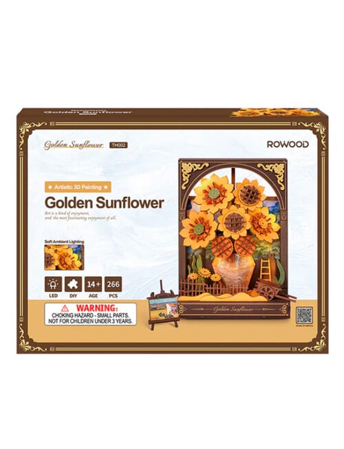 DIY Kits Rowood Wood Bloom Craft Golden Sunflower, TH002 product photo View 04 L