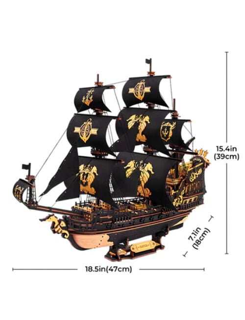 DIY Kits ROKR Scale Ship The Seahorse Barque, MCB02 product photo View 03 L