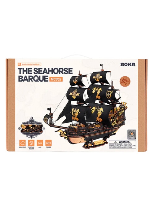 DIY Kits ROKR Scale Ship The Seahorse Barque, MCB02 product photo View 04 L