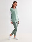 Ella J Knit Vest Crew, Sage product photo View 03 S
