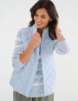 Ella J Puffer Vest, Pale Blue product photo