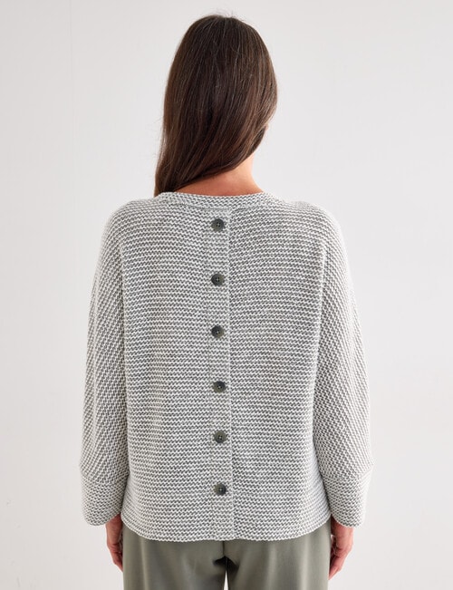 Ella J Textured Knit Top, Sage product photo View 02 L
