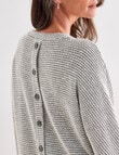 Ella J Textured Knit Top, Sage product photo View 05 S