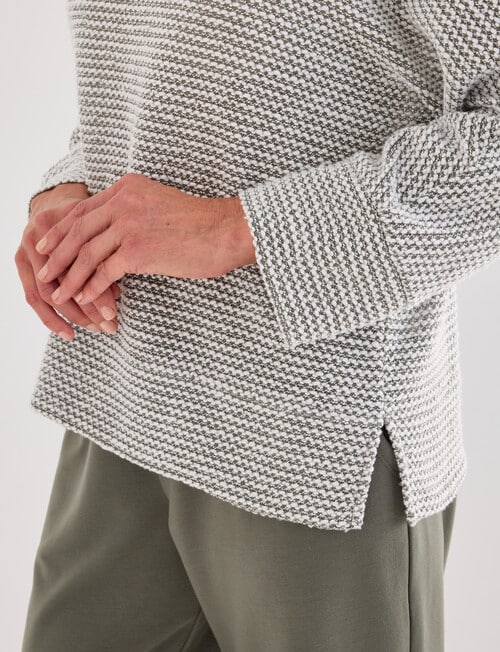 Ella J Textured Knit Top, Sage product photo View 06 L