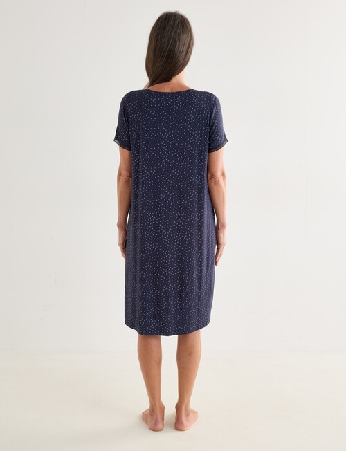 Ruby & Bloom V-Neck Nightie, Navy, 10-26 product photo View 02 L