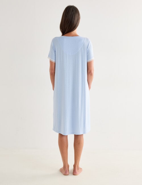Ruby & Bloom V-Neck Nightie, Pale Blue product photo View 02 L