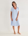 Ruby & Bloom V-Neck Nightie, Pale Blue product photo View 03 S