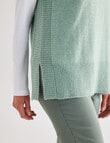 Ella J Knit Vest Crew, Sage product photo View 04 S