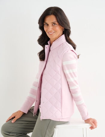 Ella J Puffer Vest, Pale Pink product photo