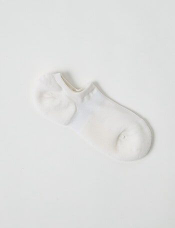 DS Socks Liner Merino Cushion Sole Sock, White, 5-11 product photo