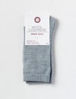 DS Socks Merino Cashmere Crew Sock, Grey Marle, 5-11 product photo View 02 S