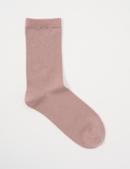 DS Socks Merino Cashmere Crew Socks, Mauve product photo View 02 L
