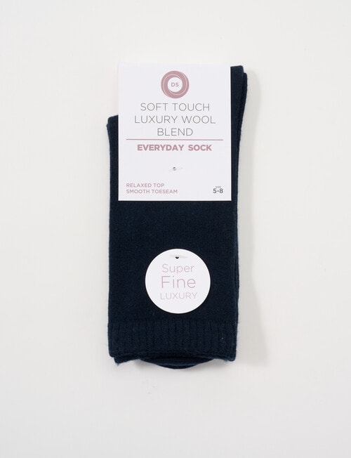 DS Socks Merino Cashmere Crew Socks, Navy product photo