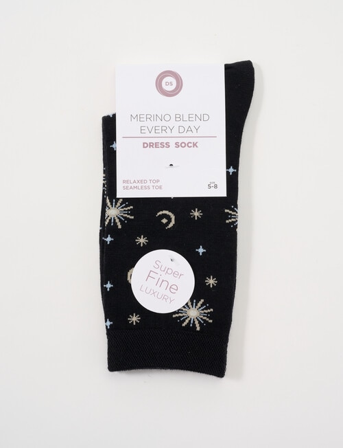 DS Socks Merino Constellation Crew Socks, Black product photo
