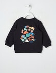 Teeny Weeny Play Time Big Race Fleece Sweatshirt, Black product photo View 02 S