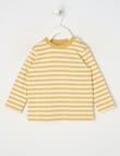 Teeny Weeny Play Time Stripe Long Sleeve Tee, Mustard & Chalk product photo