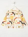 Teeny Weeny Play Time Abstract Long Sleeve Tee, Chalk product photo