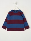 Teeny Weeny Play Time Stripe Long Sleeve Tee, Cherry & Navy product photo