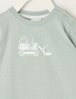 Teeny Weeny Play Time Digger Long Sleeve Tee, Sea Foam product photo View 02 S