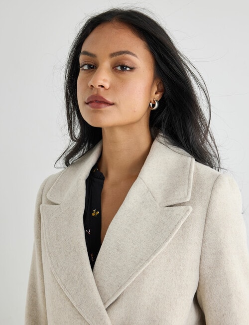 Whistle Pea Coat, Oat Marle product photo View 05 L
