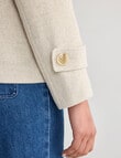 Whistle Pea Coat, Oat Marle product photo View 07 S