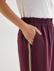 Whistle Sport Stripe Regular Length Jog Pant, Dark Cherry product photo View 04 S