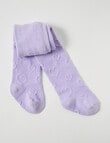 Simon De Winter Hearts Textured Tights, 1-Pack, Lilac product photo