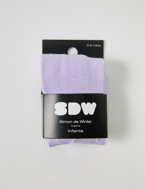 Simon De Winter Hearts Textured Tights, 1-Pack, Lilac product photo View 02 L