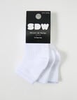 Simon De Winter Rib Crew Socks, 3-Pack, White product photo View 02 S