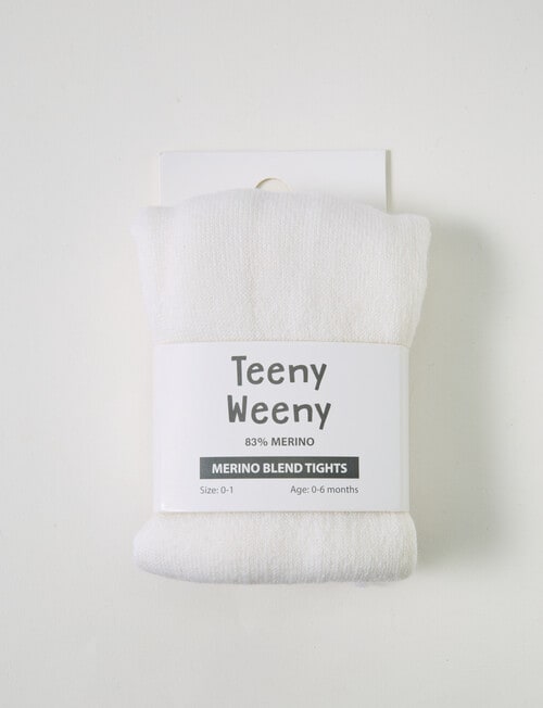 Teeny Weeny Merino Cable Tights, Cream product photo View 02 L