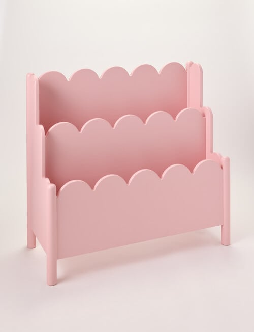 Teeny Weeny Scalloped Book Storage, Pink product photo View 02 L