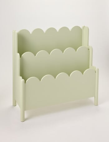 Teeny Weeny Scalloped Book Storage, Sage product photo