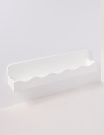 Teeny Weeny Wavy Shelf, White product photo
