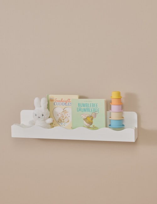 Teeny Weeny Wavy Shelf, White product photo
