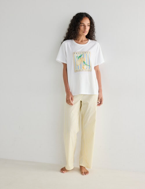 Zest Sleep Printed Tee, Lemons product photo View 03 L