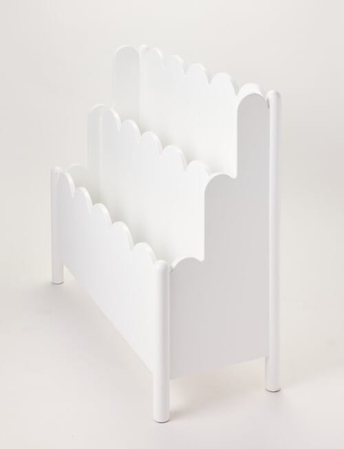 Teeny Weeny Scalloped Book Storage,White product photo View 03 L
