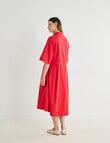 Jigsaw Angle Shirt Dress, Crimson Red product photo View 02 S