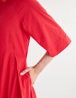 Jigsaw Angle Shirt Dress, Crimson Red product photo View 08 S