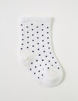 Teeny Weeny Merino Crew Socks, Navy & Cream product photo