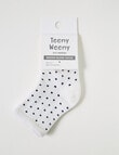 Teeny Weeny Merino Crew Socks, Navy & Cream product photo View 02 S