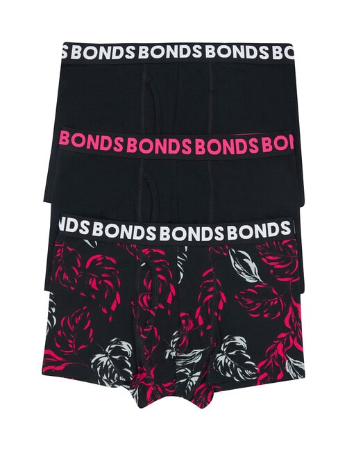 Bonds Classic Trunk, 3-Pack, Fig Leaf, Super Flamingo & Nu Black product photo