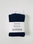 Teeny Weeny Merino Plain Tights, Navy product photo View 02 S