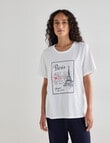 Zest Sleep Printed Tee, Paris product photo View 05 S