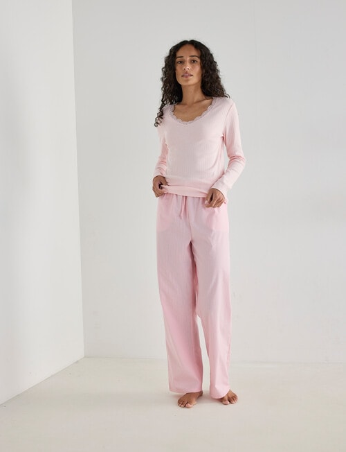 Zest Sleep Pant, Pink Stripe product photo View 03 L