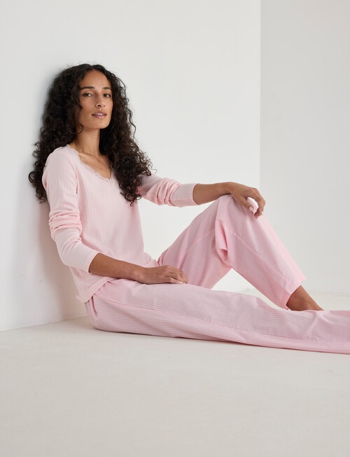 Zest Sleep Pant, Pink Stripe product photo View 05 L